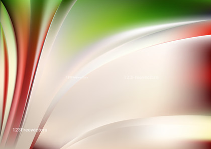 Abstract Shiny Red Brown and Green Wave Background Illustrator