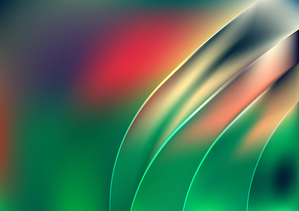 Abstract Glowing Red Brown and Green Wave Background Vector