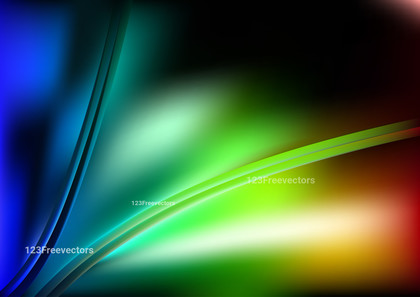 Glowing Abstract Red Green and Blue Wave Background