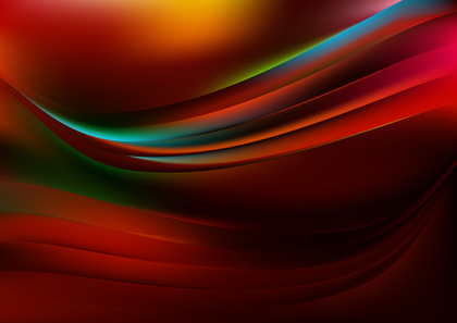 Red Green and Blue Abstract Wave Background Template Vector