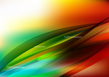 Shiny Red Green and Blue Wave Background