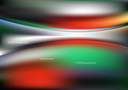 Abstract Shiny Red Green and Grey Wave Background