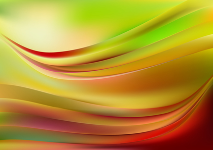 Glowing Red Green and Orange Wave Background Graphic