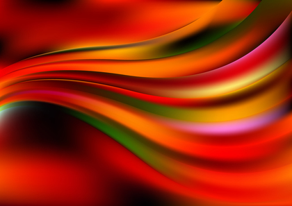 Red Green and Orange Shiny Wave Background