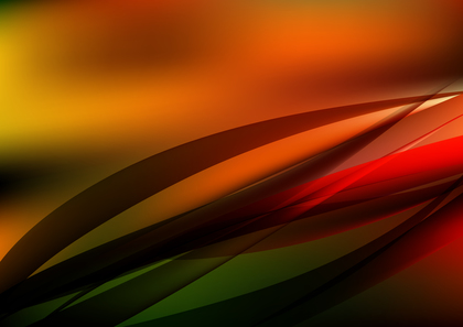 Abstract Red Green and Orange Shiny Wave Background Vector Graphic