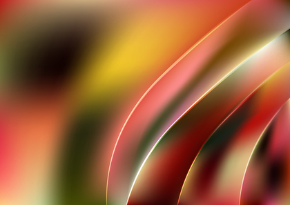 Abstract Red Green and Orange Shiny Wave Background