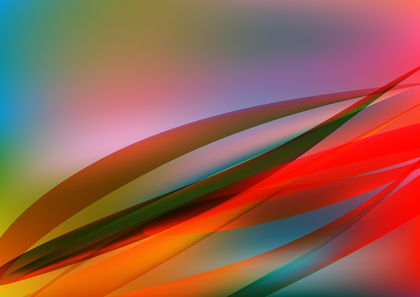 Abstract Glowing Red Orange and Blue Wave Background