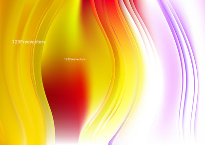 Abstract Glowing Red Purple and Yellow Wave Background Illustration
