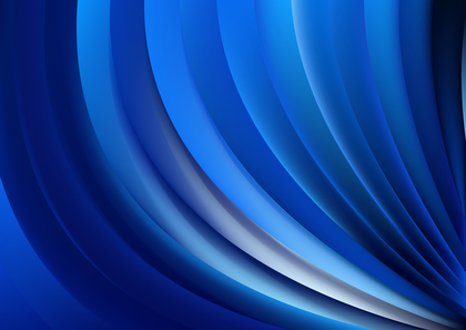 Abstract Blue Glowing Curved Stripes Background Vector Illustration