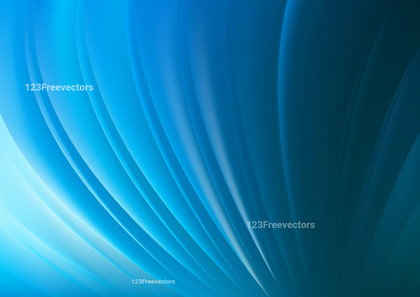 Abstract Blue Shiny Curved Stripes Background