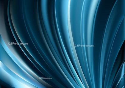 Dark Blue Abstract Glowing Curved Stripes Background