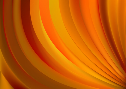 Bright Orange Abstract Shiny Curved Stripes Background Illustrator