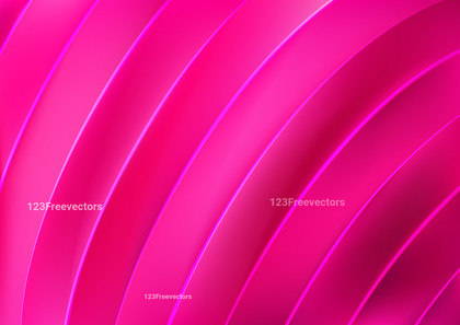 Hot Pink Abstract Shiny Curved Stripes Background