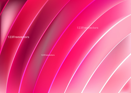 Pink Shiny Curved Stripes Background Vector Eps