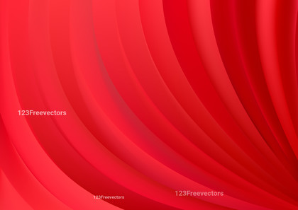 Red Abstract Shiny Curved Stripes Background