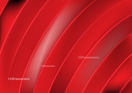 Red Abstract Glowing Curved Stripes Background
