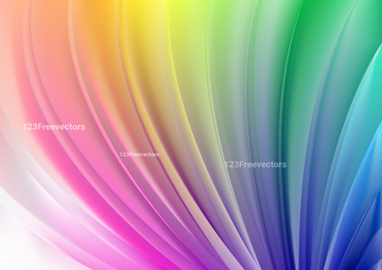 Colorful Glowing Curved Stripes Background