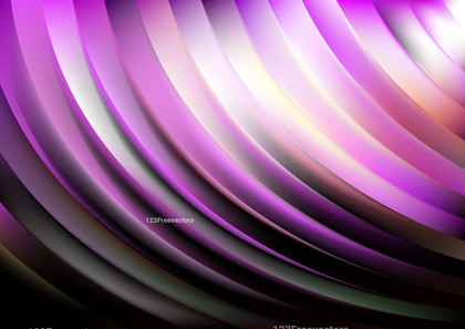 Pink Black and White Abstract Shiny Curved Stripes Background Vector Graphic