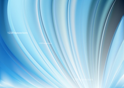 Blue and White Shiny Curved Stripes Background
