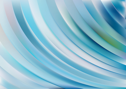 Blue and White Glowing Curved Stripes Background