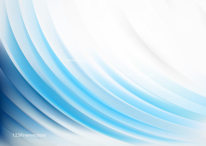 Blue and White Glowing Curved Stripes Background Design