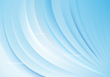 Abstract Blue and White Glowing Curved Stripes Background Vector Graphic