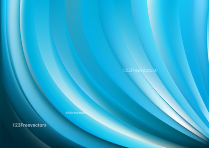 Abstract Blue and White Glowing Curved Stripes Background