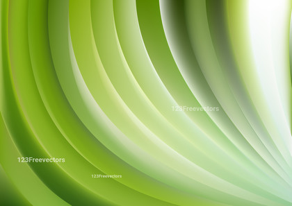 Abstract Shiny Green and White Curved Stripes Background