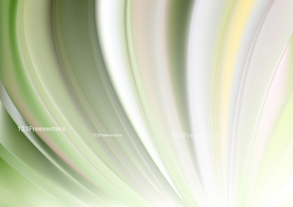 Green and White Shiny Curved Stripes Background