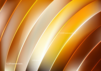 Abstract Orange and White Shiny Curved Stripes Background