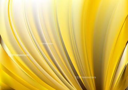 Abstract Yellow and White Glowing Curved Stripes Background Image