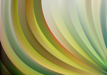 Abstract Green and Yellow Glowing Curved Stripes Background