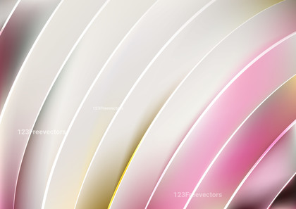 Pink and Beige Shiny Curved Stripes Background Vector Art