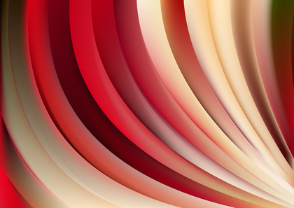 Red and Brown Abstract Shiny Curved Stripes Background