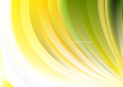 Shiny Green Yellow and White Curved Stripes Background Image