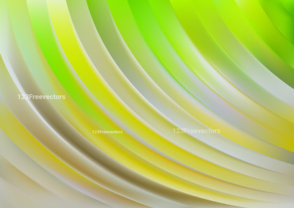 Grey Green and Yellow Glowing Curved Stripes Background