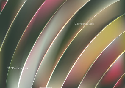Pink Green and Brown Shiny Curved Stripes Background