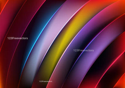 Red Yellow and Blue Abstract Glowing Curved Stripes Background