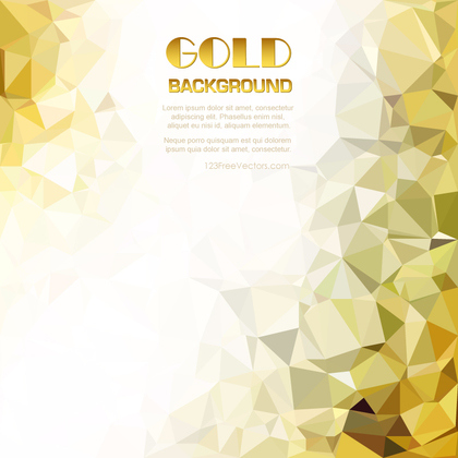 Polygonal Light Golden Wallpaper Background