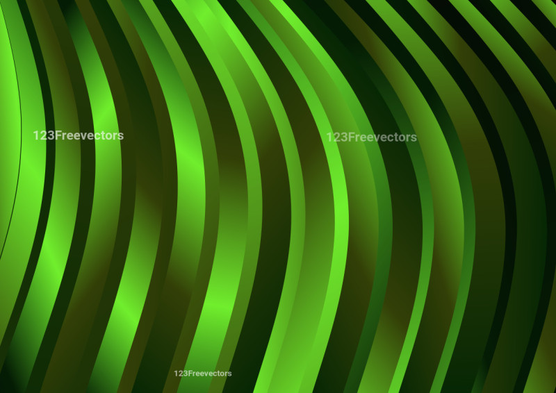 Abstract Dark Green Curved Stripes Gradient Background Vector Eps