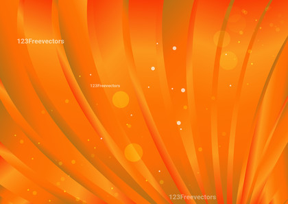Abstract Bright Orange Curved Stripes Background