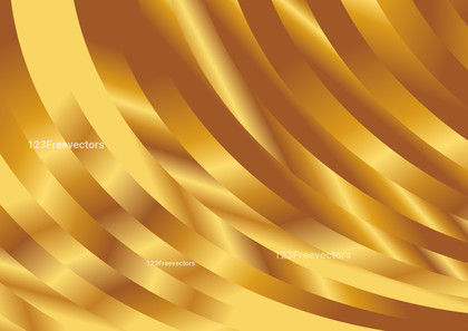 Abstract Gold Gradient Curved Stripes Background Vector Graphic