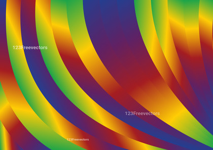 Abstract Colorful Gradient Curved Stripes Background Vector Image