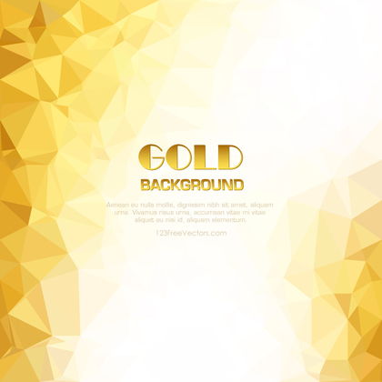 Light Golden Geometric Polygon Background Design