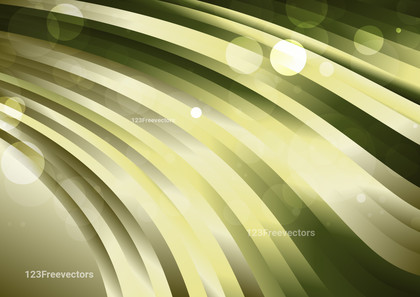 Abstract Green and Beige Curved Stripes Gradient Background Vector