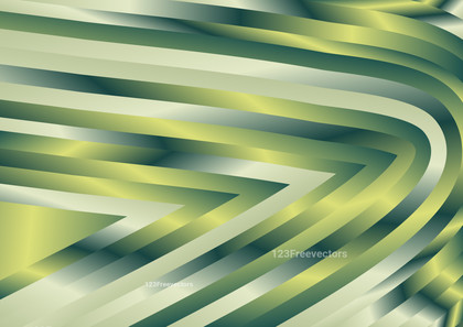 Green and Gold Abstract Curved Stripes Gradient Background
