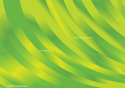 Green and Yellow Gradient Curved Stripes Background Vector Illustration