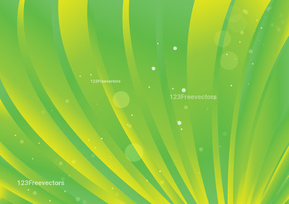 Abstract Green and Yellow Curved Stripes Gradient Background