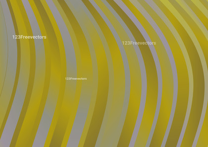 Grey and Gold Abstract Gradient Curved Stripes Background Vector Graphic