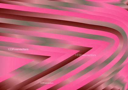 Abstract Pink and Brown Gradient Curved Stripes Background Vector Illustration